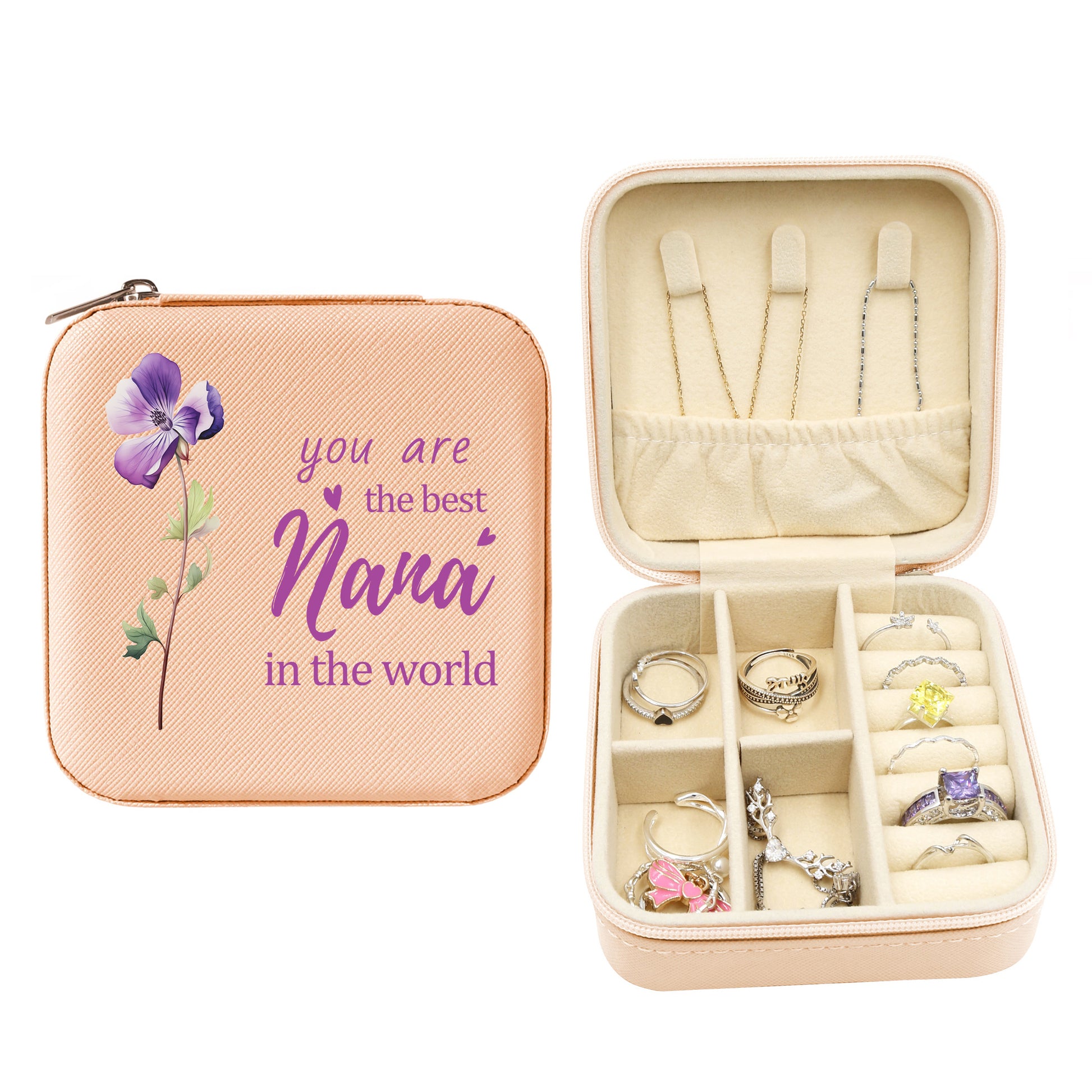Mini Travel Jewelry Box, Birthday Gift for Woman & Girls, Christmas Gift for Teen, Mother, Grandmother