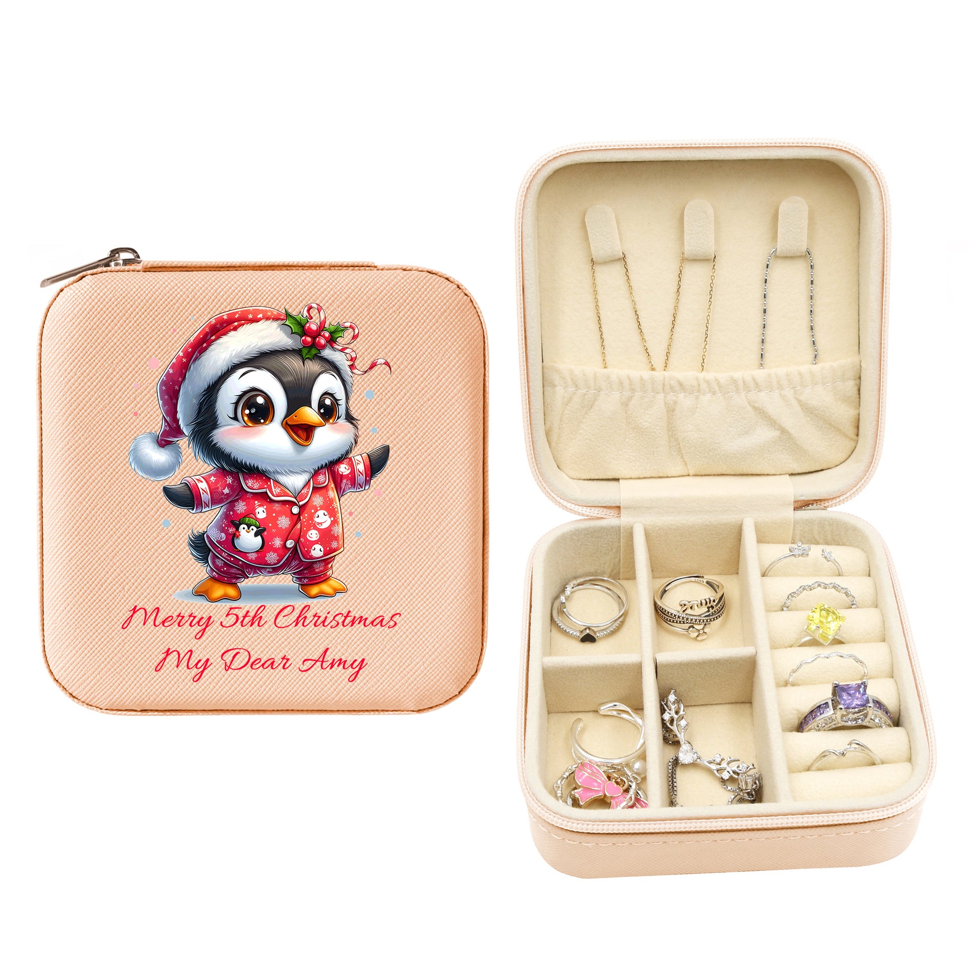 Mini Travel Jewelry Box, Birthday Gift for Woman & Girls JB022