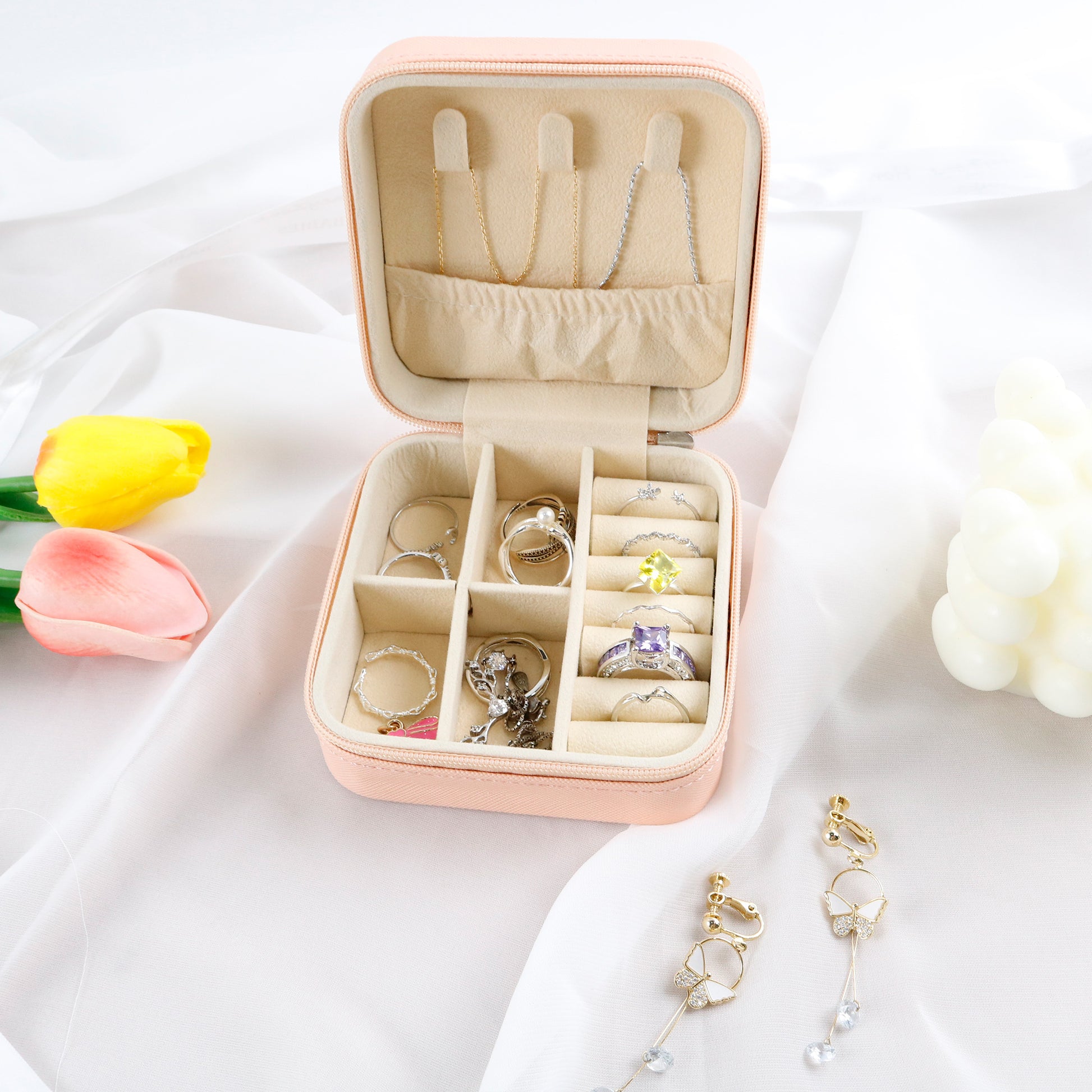 Mini Travel Jewelry Box, Birthday Gift for Woman & Girls JB001