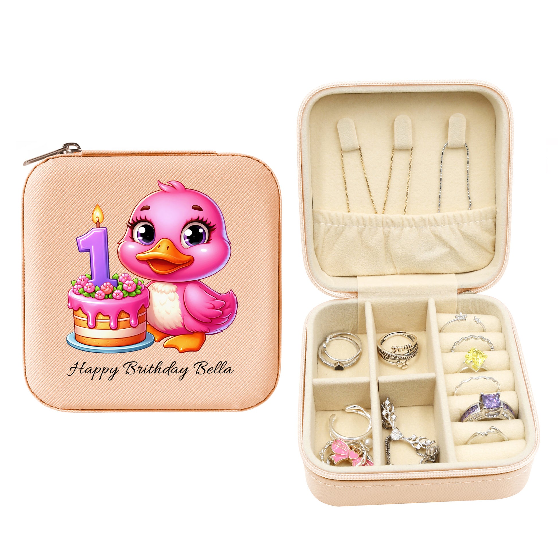 Mini Travel Jewelry Box, Birthday Gift for Woman & Girls JB030